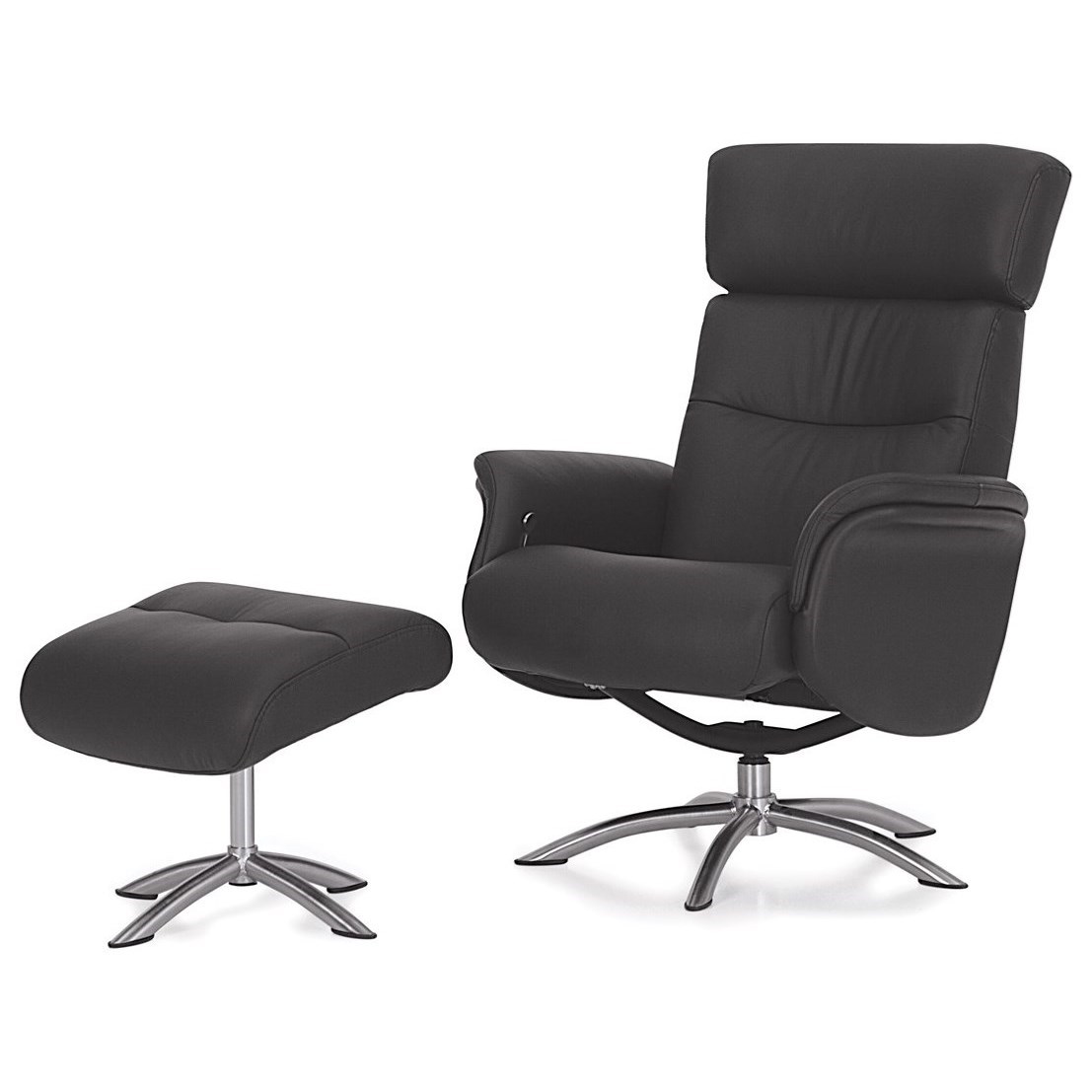 Palliser leather new arrivals chair and ottoman